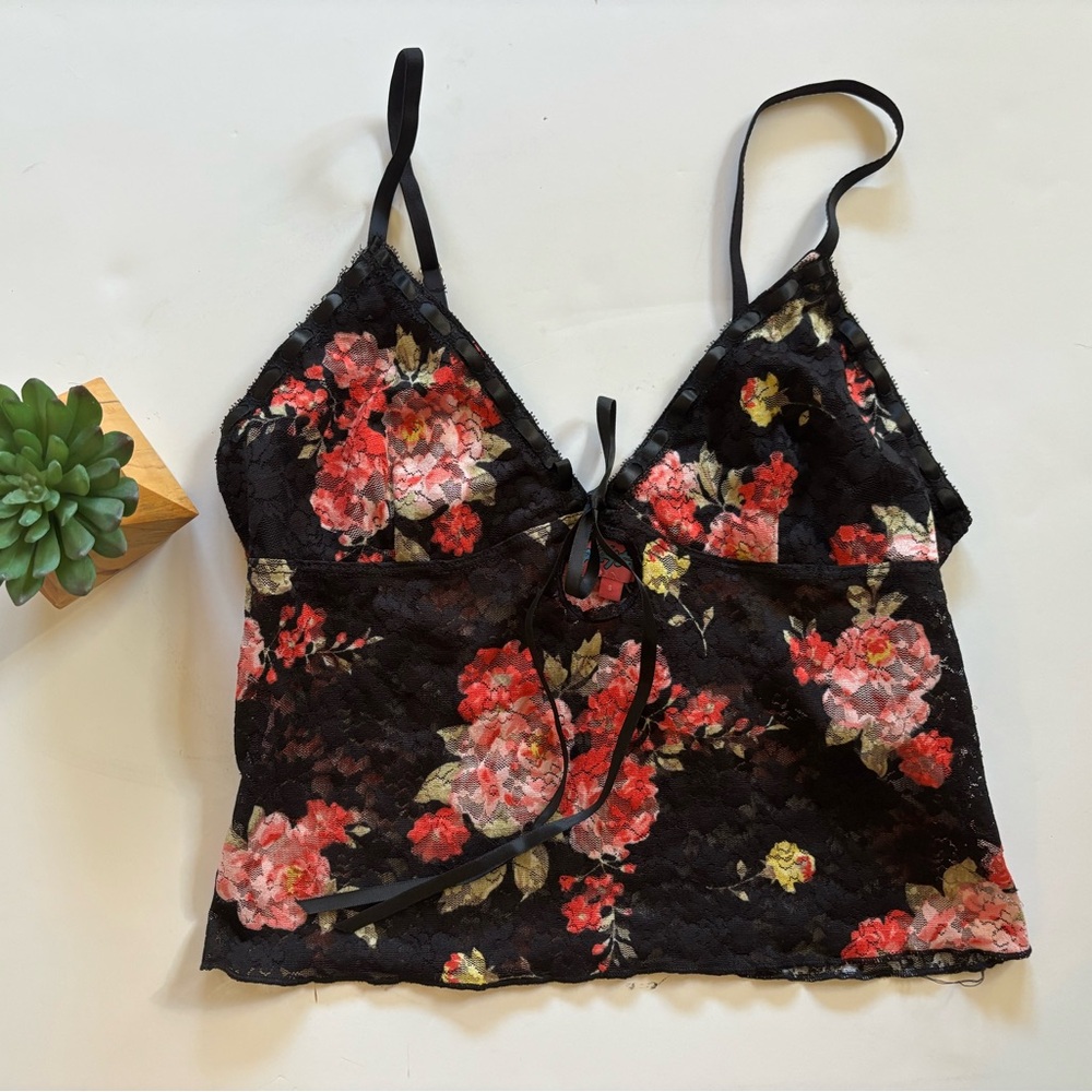 Edikted Black Lace Babydoll Cami Tank (Size S)